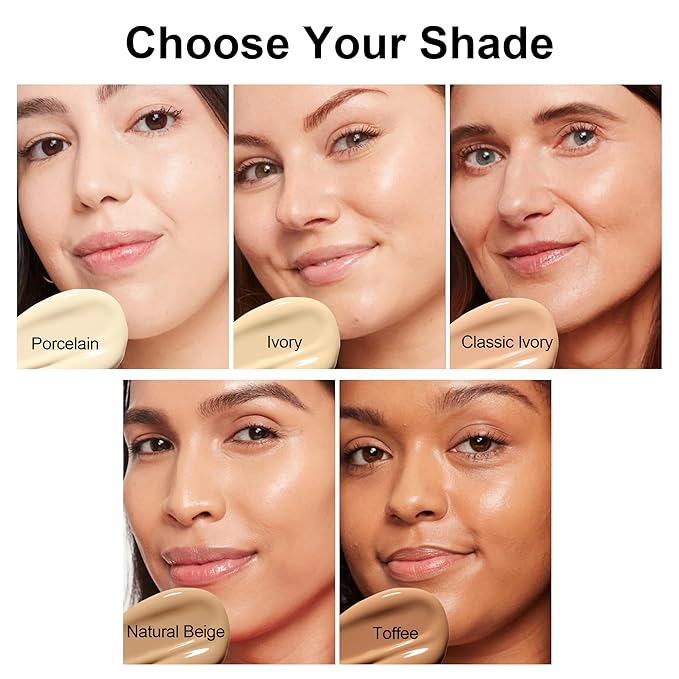 FV 2 Pack Hydrating Liquid Foundation Makeup, Waterproof & Lightweight, Natural Finish with Medium Coverage, Ideal for Dry and Normal Skin (Nourishing Classic Ivory)