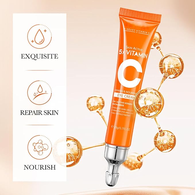 Eye Cream For Dark Circles, Vitamin C Eye Cream For Dark Circles, Puffiness and Bag, Anti Aging Eye Cream Firming Skin, Reduces Fine Lines, Moisturizing Eye Cream for Dry Skin around Eyes