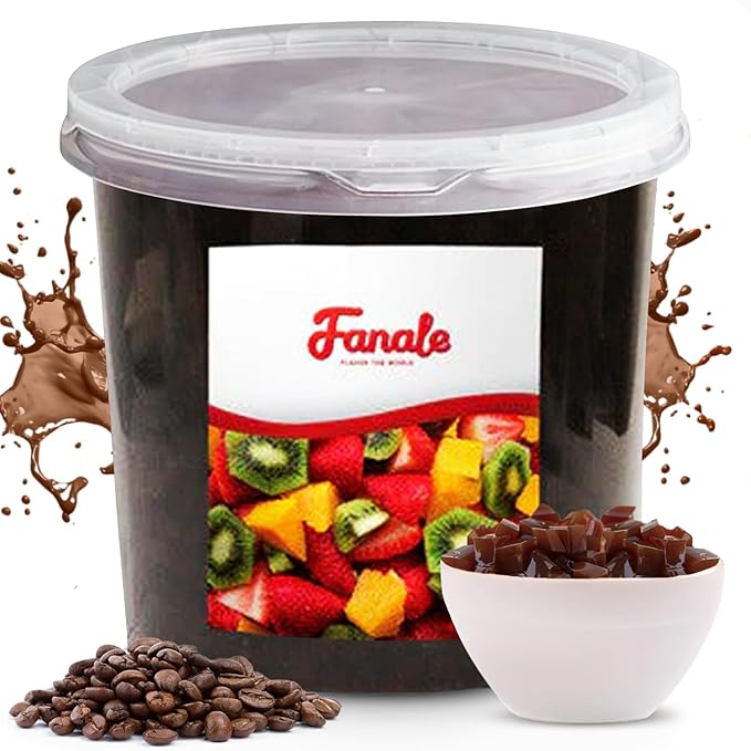 Fanale Coconut Jelly Topping nata de coco for Boba Tea | Ice Cream | Yogurt | Smoothie | Milk Tea | Desserts Coffee Jelly, 7.26 pound (Pack of 4)| JEL011-CS