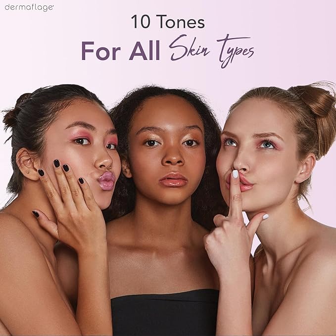 Dermaflage Waterproof Concealer Cream - Full Coverage, Matte Finish, Porcelain Color, 9 Shades, Long-Lasting, Conceals Dark Circles, Tattoos, Acne