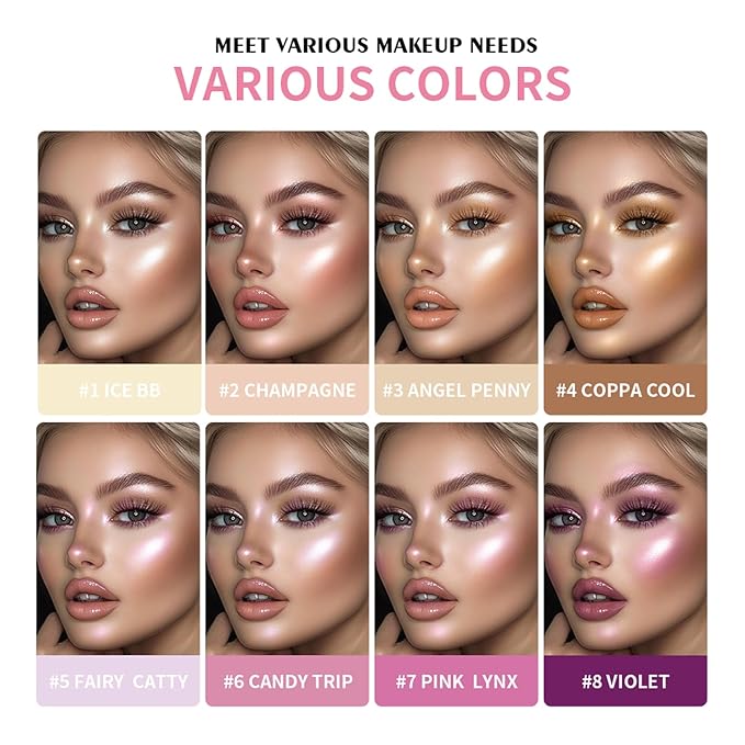 Eyeshadow Stick, Shimmer and Matte Cream Eye Shadow Brightener Sticks Eyeliner Pencil Crayon, Waterproof Long Lasting Eye Highlighter Stick Makeup,0.056 Oz (8-color eyeshadow palette)