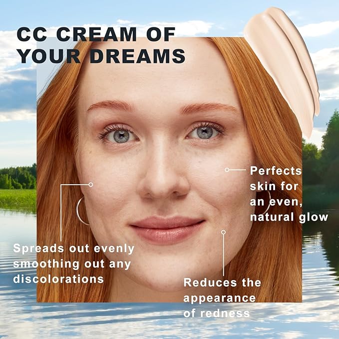 Lumene Color Correcting CC Cream - Lightweight Foundation - Medium Coverage - Redness Reducing Face Makeup for Glowing Complexion - Vegan Formula + Suitable for All Skin Types - Ultra Light (1 fl oz)