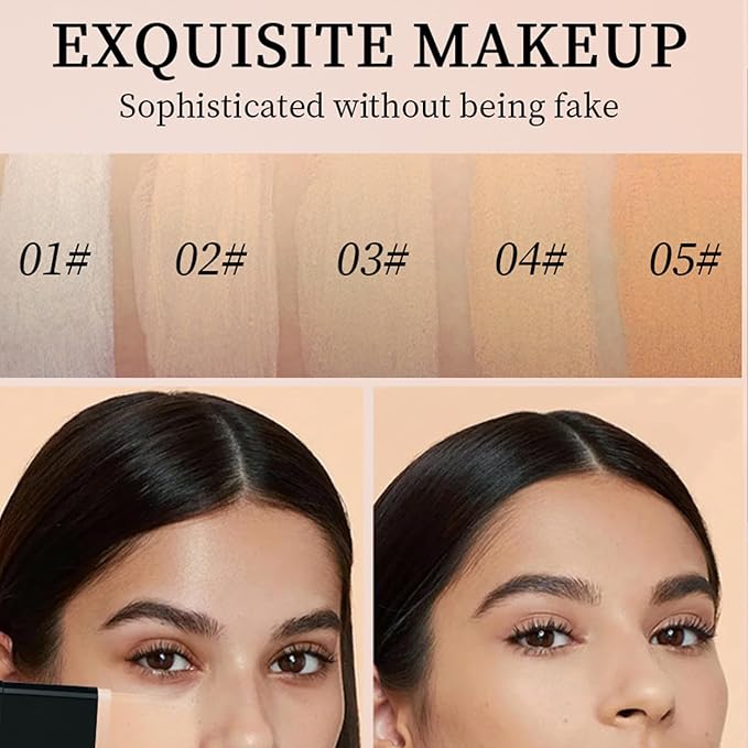 Long-Lasting Concealer Foundation Stick, Creamy Full Coverage, Hydrating Olive & Camellia Formula for Dark Circles & Blemishes, 2.09 oz (05#)