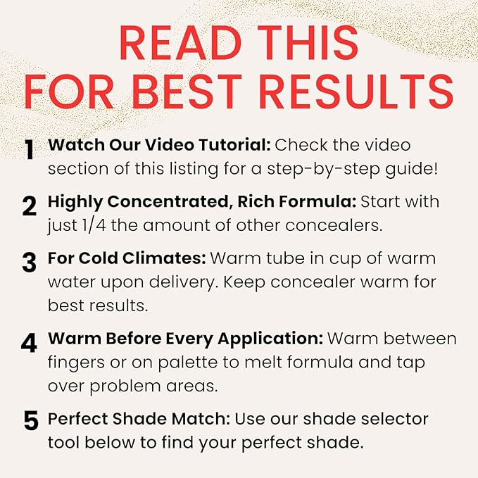 Fièra Luxury Concealer with Anti-Aging - All Day Coverage for Dark Circles, Fine Lines, Wrinkles & Spots - Sand/Sable, 0.5 Ounce