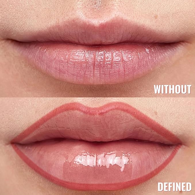 Lip Stain - Lip Liner Stain, Long Lasting Peel Off Lip Stain, Natural Peel Off Lip Liner Stain with Tweezer, Easy to Use, Waterproof, Smudge-proof, Transfer-proof, Cocoa