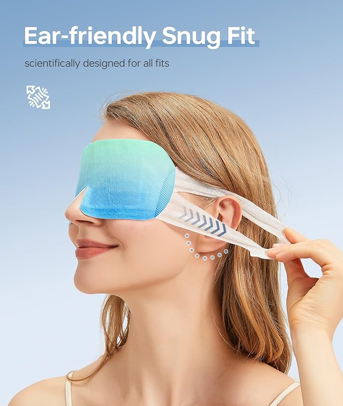 Hyaluronic Acid Self Heating Warm Compress for Eyes, Heated Eye Mask for Fast Relief of Dry Eyes, 7 Pack Steam Eye Mask, Moisturizing & Highly Effective Steam Eye Mask