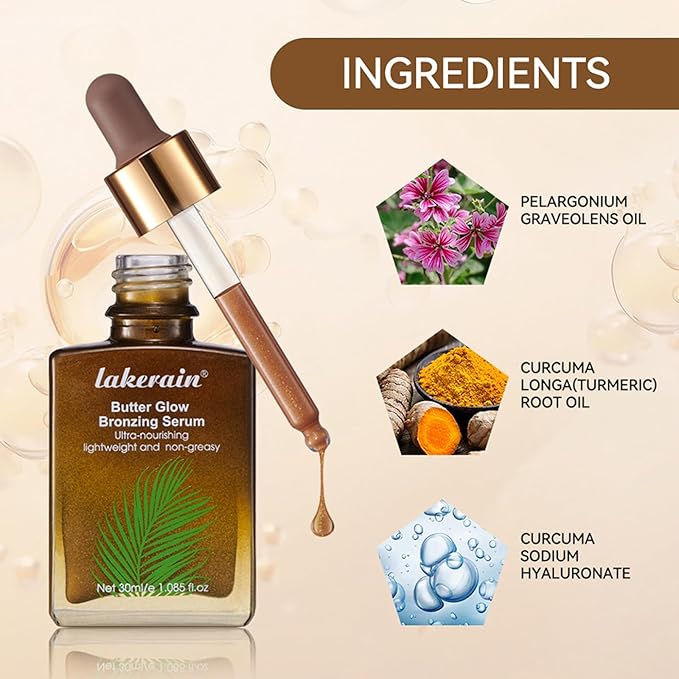 Butter Glow Bronzing Serum, Facial Bronzing Serum, Bronzing Drops For Face, Face Bronzing Drops, For Radiant, Natural, Sunkissed Complexion