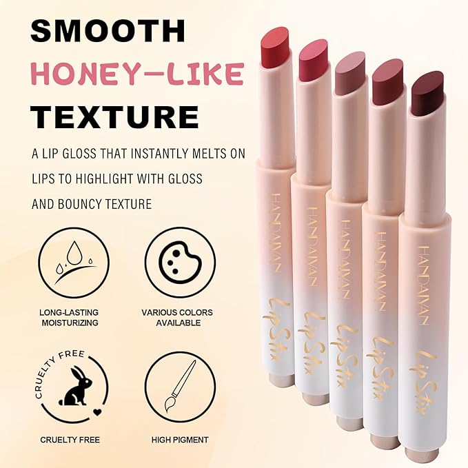 Lip Balm Click Slick, Honey Melting Lip Glow Oil, Moisturizing and Long-lasting Lip Plumper, Non Sticky Lipstick with Coconut Oil (02 Grape)