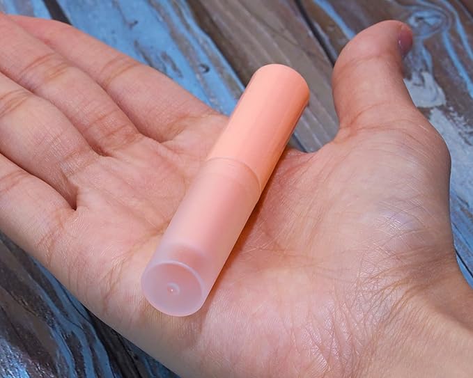 0.14oz Empty Flavored Lip Balm Container Tubes Plastic Homemade Moisturizing Lip Stick with Caps Bulk Fit for Women Adult DIY Making Supplies, 25 Count (Pink)