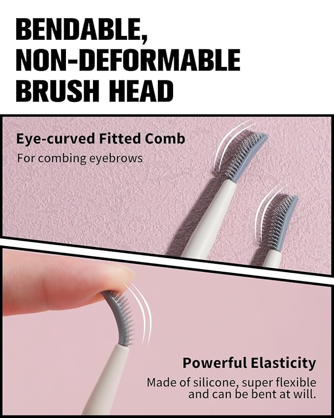 EIGSHOW Dual-Ended Precision Eyebrow Brush and Comb for Eyeliner Lining, Sculpting Brows, Professional Eye Makeup Tools (D109B)