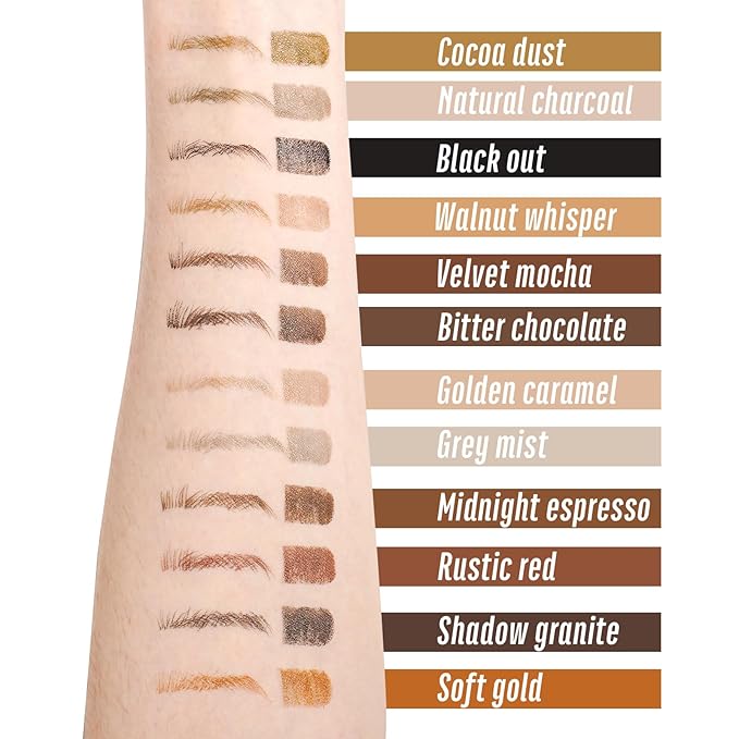 Deep Brown Eyebrow Pencil with 4 Prong Precise Tip, Dark Brown Eyebrow Pen for Natural Hair-Like Brows, Last for 24H YES.EYE DO (Bitter Chocolate-Deep Brown)