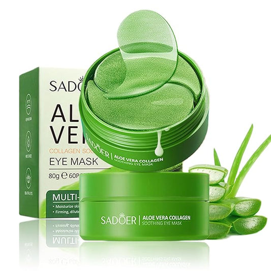 Aloe Eye Masks,60pcs Under Eye Patches, Under Eye Patches For Dark Circles, Eye Masks For Dark Circles And Puffiness, Anti-Aging Eye Mask For Reduce Fine Lines, And Wrinkles
