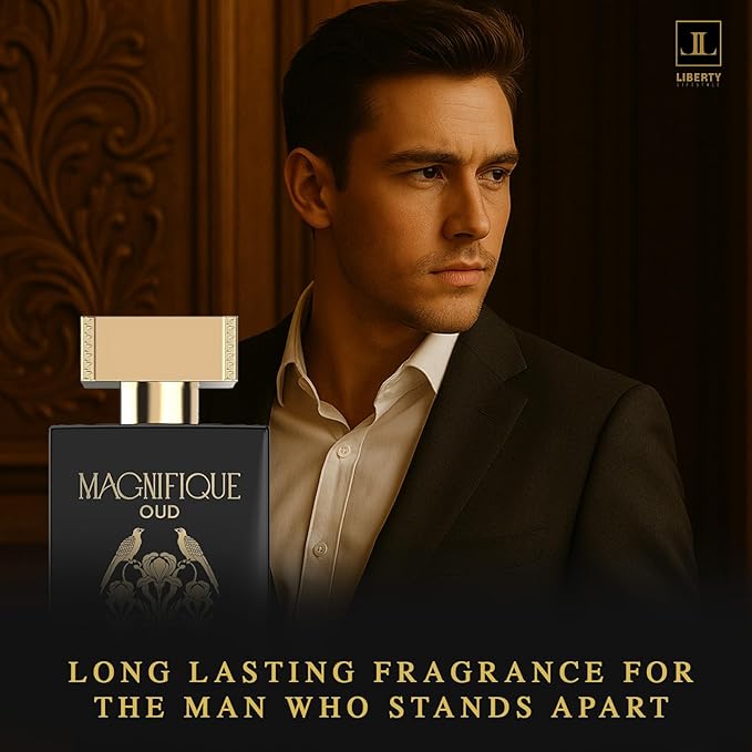Liberty Oud Eau de Parfum for Men, 3.4 Oz,Magnifique Anniversary Edition, Luxury Oud Perfume, Premium Gift for Men, All-Day Freshness, Perfume for men, arabian,perfumes arabes para hombres