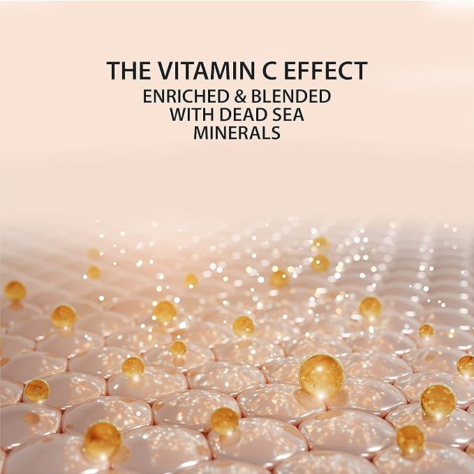 Dead Sea Collection Facial Vitamin C Kit - Day Cream (1.69fl.oz/50ml jar) & Facial Serum (1.69fl.oz/50ml bottle) - Pure Dead Sea Minerals - Anti-Wrinkle Hydration Smooth and Moisturized Skin