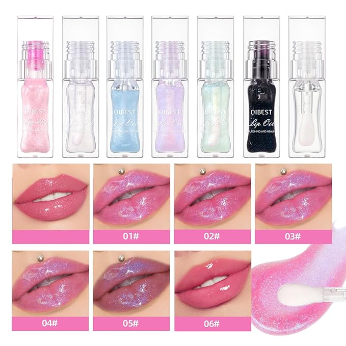 Magic Color Changing Moisturizing Lip Glow Oil Plumping Glimmer Glow Lipstick, Hydrating Lip Gloss Lip Care, Long Lasting Non-sticky Fresh Texture Lip Oil (Color Changing 04)
