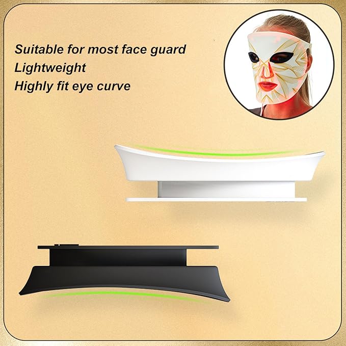 LED Photon Facial Cover Eye Cover Silicone Protective Eye Patch for Skin Rejuvenation Face Guard Device (Black)