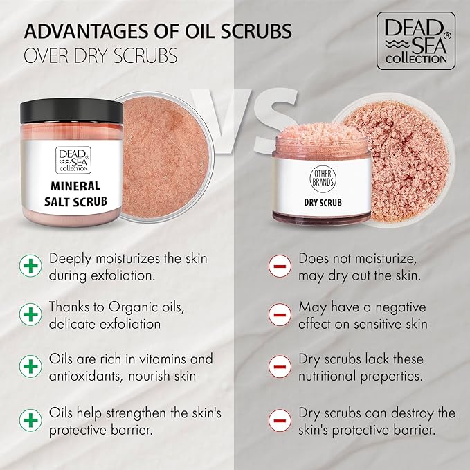 Dead Sea Collection Tea Tree Salt Scrub – Exfoliating Body Scrub for Women – Moisturizing and Nourishing Skin – with Pure Oils and Dead Sea Minerals (23.28 Oz)