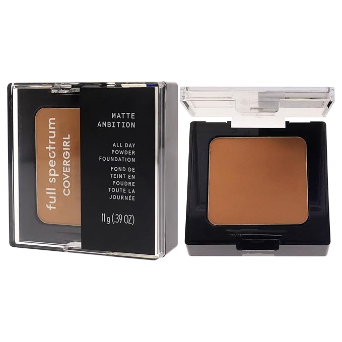 COVERGIRL Matte Ambition, All Day Powder Foundation, Medium-tan Neutral, 0.38 Ounce