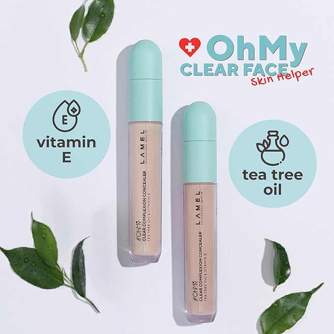 LAMEL OH my Clear Face Concealer - Vitamin E & Tea Tree Extract - Skin Care, Moisturizing & Waterproof - Anti-Aging Formula - Brightening & Protection, 405-0,23 fl.oz