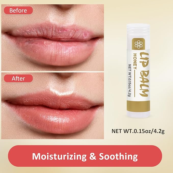 24 Pack Lip Balm, Natural Lip Balm Bulk with Vitamin E and Coconut Oil, Moisturizing Soothing Chapped Lips-8 Flavors