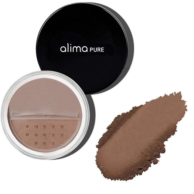 Alima Pure Matte Foundation Loose Mineral Powder Foundation Makeup, Loose Powder Makeup Oil Free Talc Free Powder, Natural Makeup Mineral Foundation Full Coverage Natural Foundation Powder .15 oz/4.5g