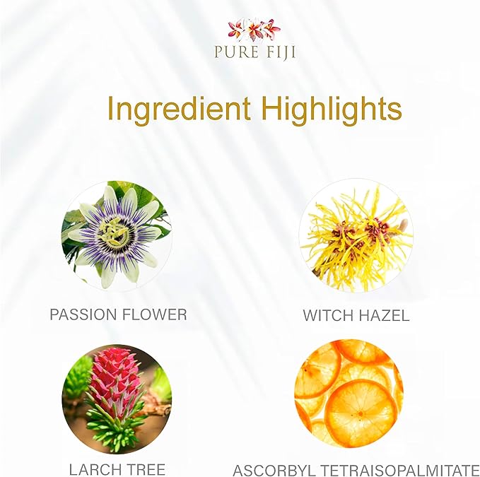 Pure Fiji Face Toner Mist with Vitamin C for Brightening & Refreshing Antioxidant Face Mist Hydrating Spray Helps Even Skin, Smooths Fine Lines and Wrinkles (4.4oz/130ml)