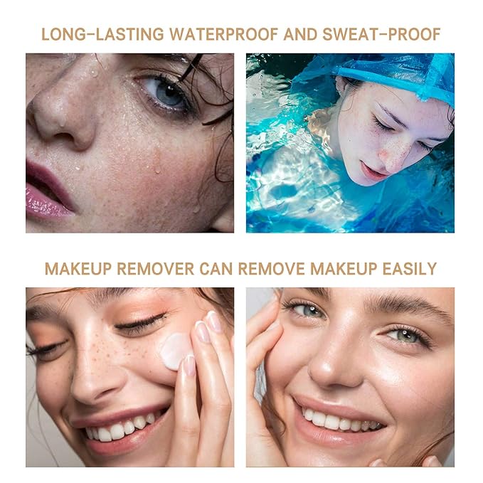 2 Pcs Freckle Pens, Natural Lifelike Freckles Makeup Tool - Dark Brown + Light Brown