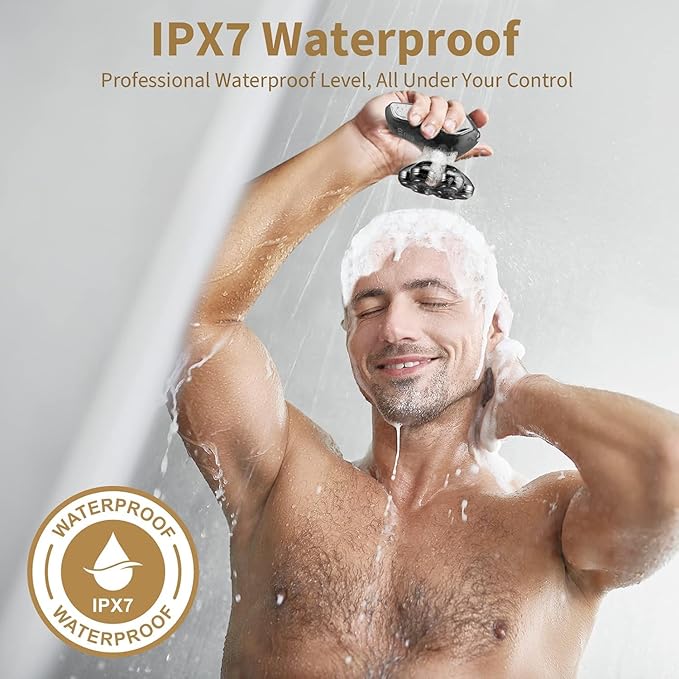 Head Shavers for Bald Men: 5-in-1 Electric Razor - IPX7 Waterproof Shaving Grooming Kit for Balder - Turbo Speed & Precision Blades (Gray Black)