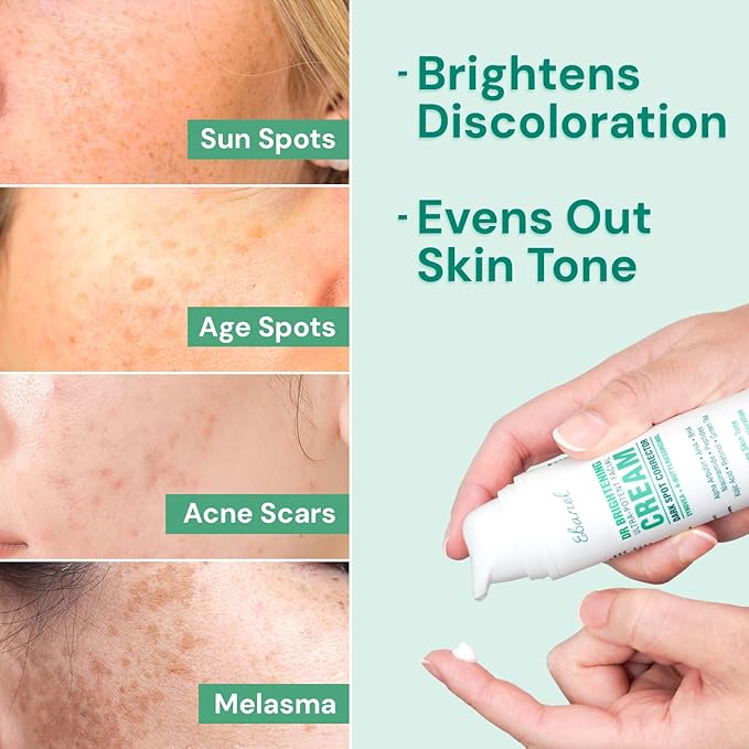 Ebanel Dark Spot Remover for Face & Body, Skin Brightening Cream with Synovea, Alpha Arbutin, Niacinamide, Kojic Acid, Dark Spot Corrector for Hyperpigmentation, Discoloration, Melasma, and Age Spots