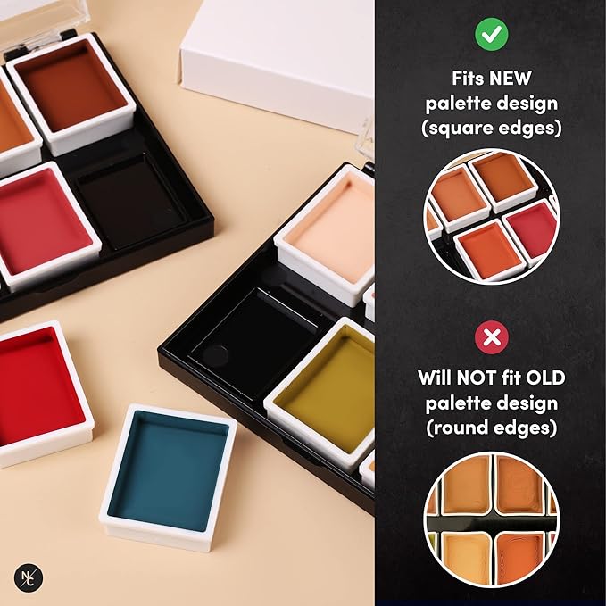 Alcohol Palette Refill Pans - Skin Tones - Azure Blue