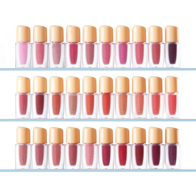 Laka Fruity Glam Lip Tint Mini, Glowing Lip Stain with Wide Color Spectrum, Hydrating & Lightweight Texture, Long-Lasting Bold Stain, Non-Sticky, Vegan, K-Beauty (#126 Lucy)