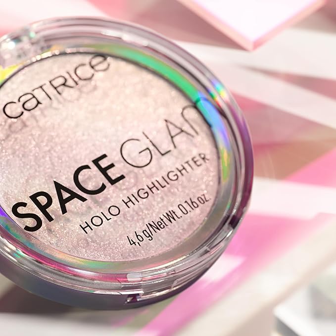 Catrice | Space Glam Holo Highlighter | Iridescent, Multichrome, Highly Pigmented | Pink, Gold & Green Shimmer Effect | Vegan & Cruelty Free
