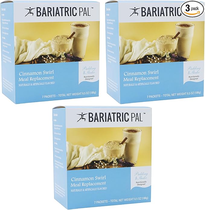 BariatricPal 15g Protein Shake or Pudding (Aspartame Free) - Cinnamon Swirl (3-Pack)