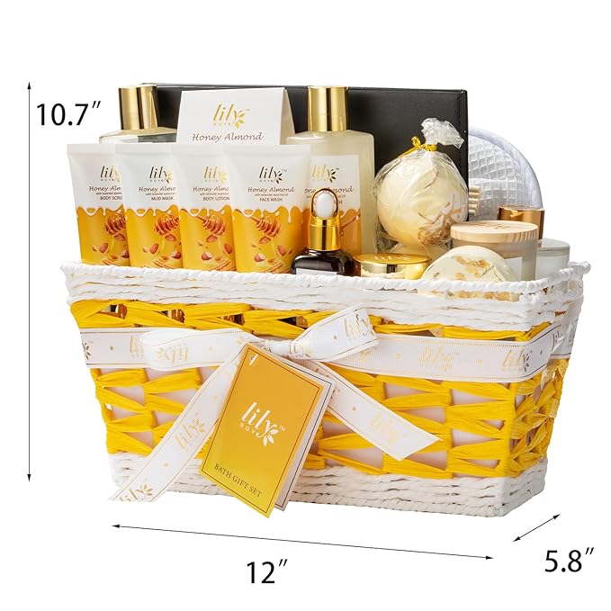 Fathers Day Gifts for Men Dad - 18-Piece Luxury Bath & Body Gift Basket Set for Women, Spa Gift Basket Self Care Gifts for Her & Him | Mothers Day, Christmas, Birthday Gifts, All Occasion Present
