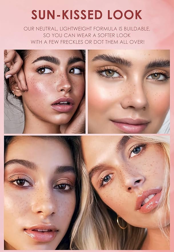 Lifelike Freckle Pen - 2 Colors (Light Brown & Dark Brown), Waterproof, Quick Dry, Soft Dot, Natural, Magic Fake Freckles Makeup Pen