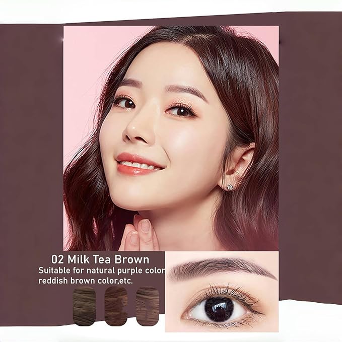 Eyebrow Pencils for Women,1Pack Micro Eyebrow Pencil Waterproof Smudgeproof,Ultra-Precise Tip Long-Lasting Brow Pencils for Natural Looking Eyebrows,Built-In Spoolie Brush,02 Milk Tea Brown.