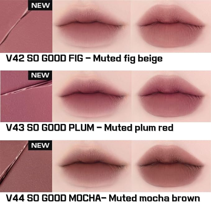 BBIA Last Velvet Tint - Soft & Creamy Matte Finish Lip Stain, Blur Effect with Velvety Texture, Long-Lasting, High Pigment, Lightweight, Non-Drying, Vegan, Korean Lip Makeup (V42 SO GOOD FIG)