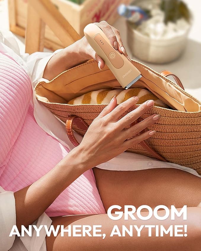 LADYSPOT™ Finishing Trimmers, Electric Shaver for Women, Hair Trimmer for Womens, Shaving & Grooming Sets Kit with 3 Guard and Replaceable Ceramic Blade Heads, Waterproof Wet/Dry(Orange)