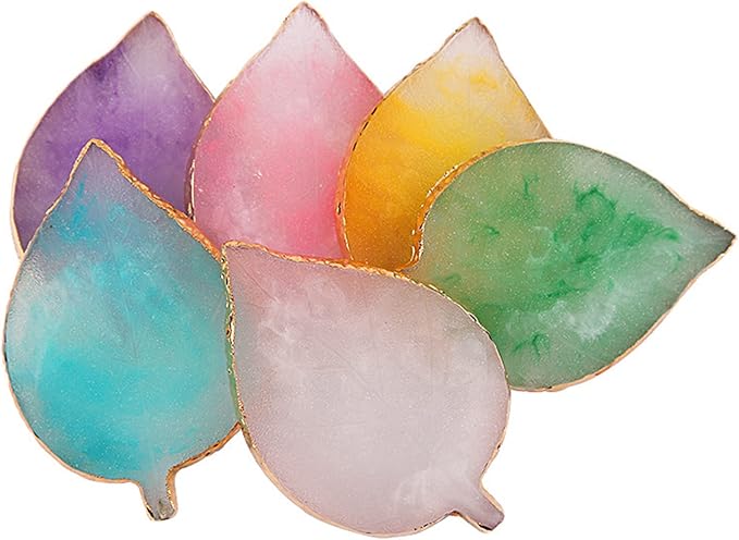 1 Piece Nail Art Palette Nail Polish Palette Mixing Palette Makeup Plate Nail Plates for Nail Art Nail Tip Holder Nail Art Display (Blue Leaf)