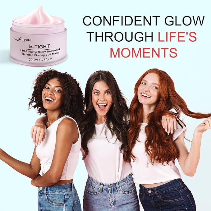 B-TIGHT Body Cream, 200ml Leave-On Booty Enhancing Mask, Firming & Moisturizing Cream, Leave-On Cellulite Mask - Improves Skin Tightness in Buttock Area, Lift sagging skin - 6.76 oz