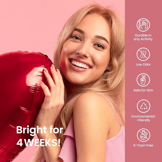 Beetles Gel Nail Polish Set 6 Colors Pink Nude Gray Glitter Gel Polish Wedding Nail Polish Bridesmaid Nail Art Design Soak Off Uv LED Lamp Needed Manicure Set Gifts for Women Bridesmaid Beauty