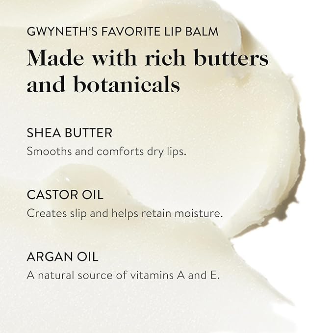 goop Beauty Lip Balm Pack of 2 | Moisturizing Lip Balm for Chapped, Cracked, & Dry Lips | Coconut Oil & Shea Butter | 0.16 oz Each