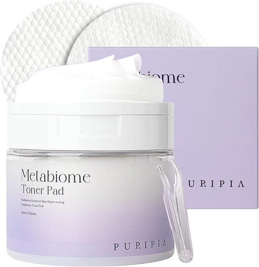 Metabiome Korean Toner Pads for Clear face Skin Care Soothing exfoliating Cotton Tea Tree Toning pad Sheet mask Blemish brightening Dry Facial Vitamin c Collagen