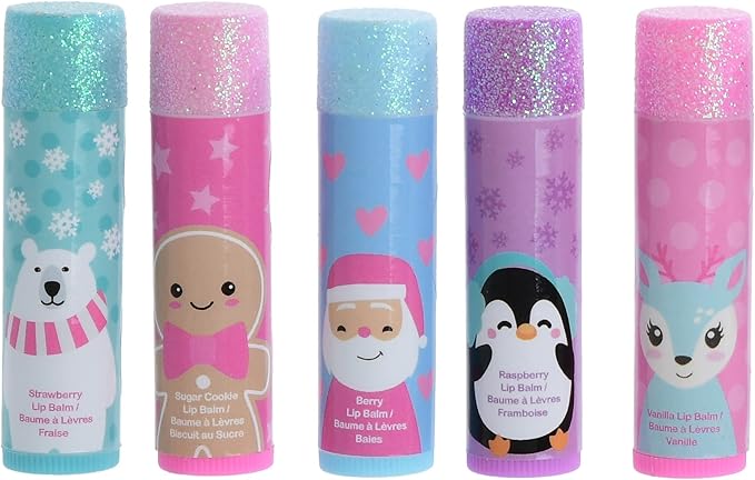 iscream Winter Friends 5-piece Scented Holiday Lip Balm Set