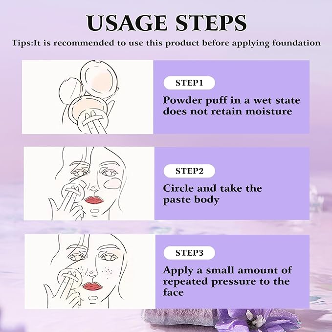 Chillab Lavender Matte Powder, Gel-like Formula Oil-Control Primer & Setting Powder, Polvos Compactos Matte Powder for Silky Blurring Oil Control