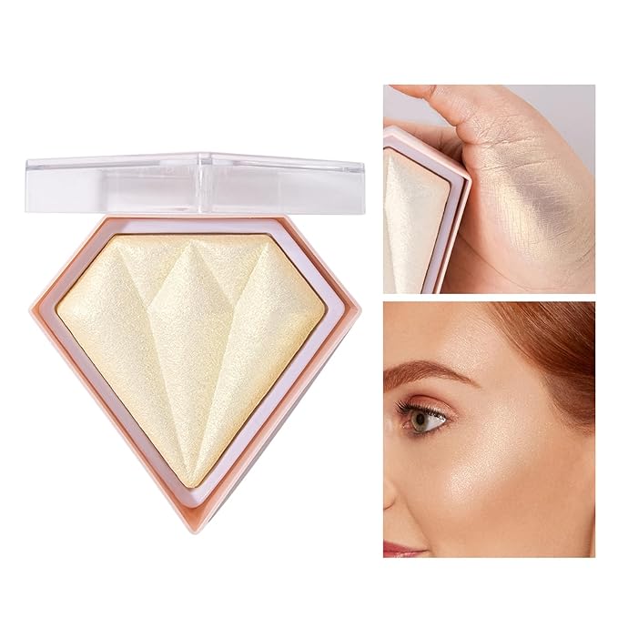 Face Highlighter Luminizers Highlighter powder Translucent Setting Powder High Definition Powder for All Skin Types and Skin Tones(N02)