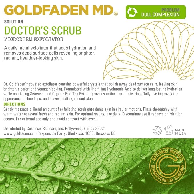 GOLDFADEN MD Duo Kit Bright Eyes and Doctors Scrub for Radiant Healthy Looking Skin