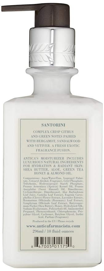 Antica Farmacista Body Moisturizer - Moisturizing Scented Lotion - Premium Body Moisturizer - Luxury Gift for Women & Men - Hand & Skin Hydration - Santorini, 10 Fl Oz
