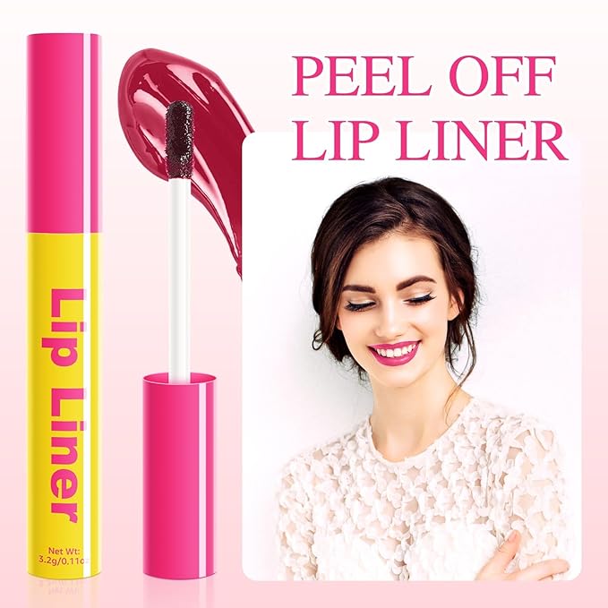 Lip Stain - Lip Stain Peel Off Long-Lasting with Matte Finish Waterproof & Transfer-Proof, Lip Liner Moisturizing & Nourishing Non-Stick Cup Highly Pigmented Color Lip Tint (05 Nude)