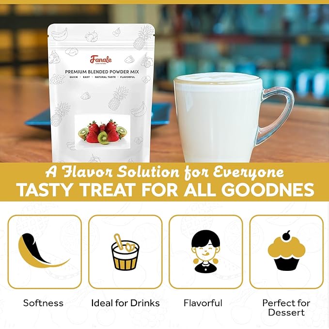 Fanale Premium Horchata Bubble Tea Flavoring Powder | Perfect for Baking, Smoothies, Desserts and Drinks | Instant Flavoring Powder for Boba Milk Tea- 2.2 Pounds (Pack of 1).